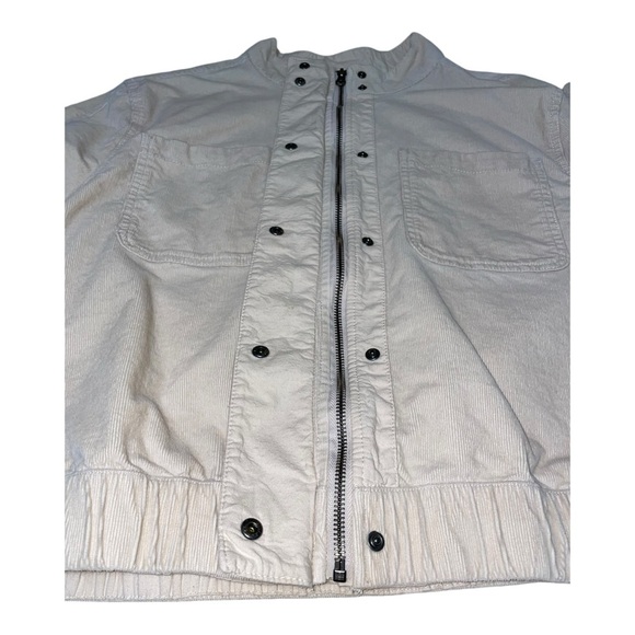 PACT Women's Modern Corduroy Bomber Jacket in Sandshell Beige Size XXL - Picture 5 of 9